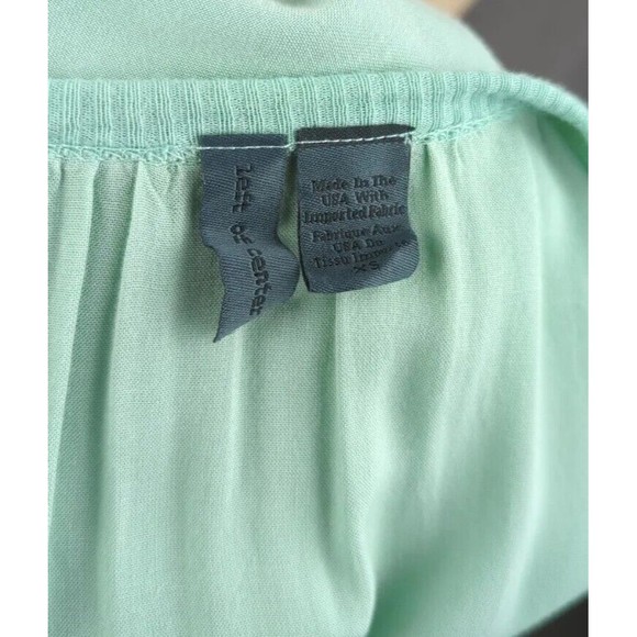 ANTHROPOLOGIE Left of Center Centerline Slubbed Tee Cotton Mint Turquoise XS S M - Picture 7 of 8